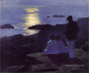  Impressionniste Peintre - Une nuit d’été Impressionniste plage Edward Henry Potthast